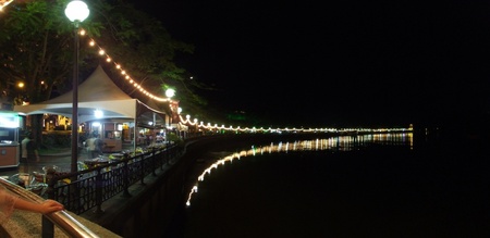 kuching riverside at night