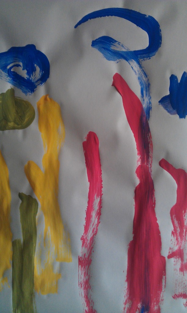first painting - flower first painting
