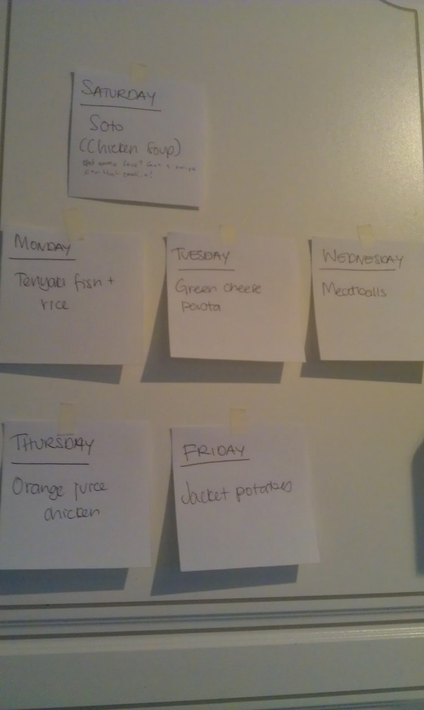 Weekly Menu Weekly Menu